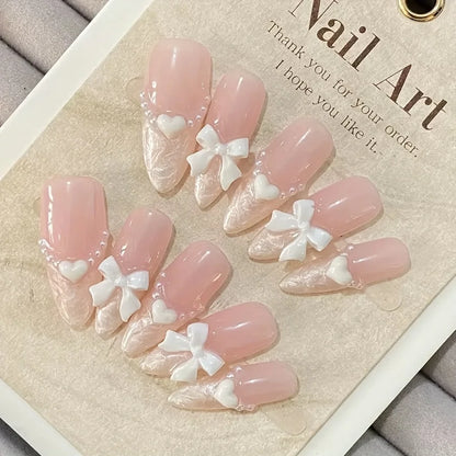 French Pearl Press On Nails